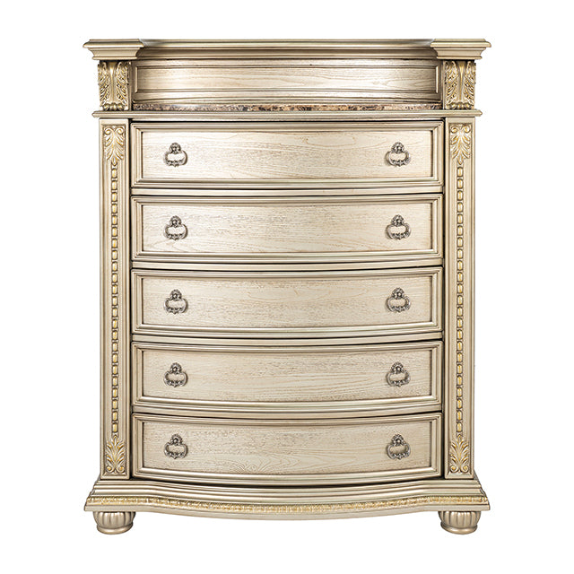 Fromberg Chest w/Marble Insert - Mattress & Furniture Super Center (Tampa, FL)