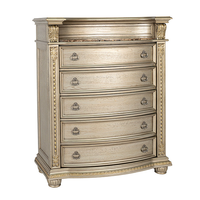 Fromberg Chest w/Marble Insert - Mattress & Furniture Super Center (Tampa, FL)