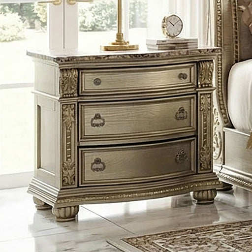 Fromberg Nightstand w/ Marble Top - Mattress & Furniture Super Center (Tampa, FL)