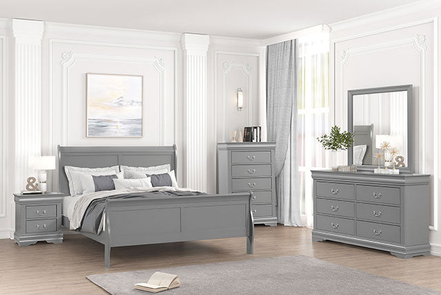 Louis Philippe Queen Bedroom Set - Mattress & Furniture Super Center (Tampa, FL)