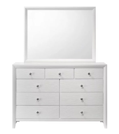 Crown Mark Furniture Evan Mirror in White image