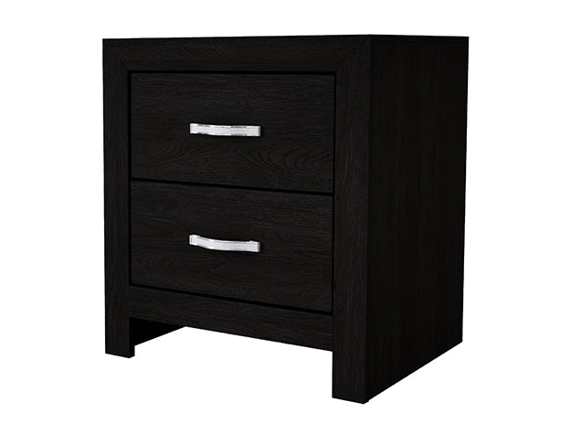 Crown Mark Furniture Jaylen 2 Drawer Nightstand in Black image