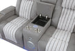 U8000 Pwr Console Rec Loveseat with PHR, LED and Speaker
