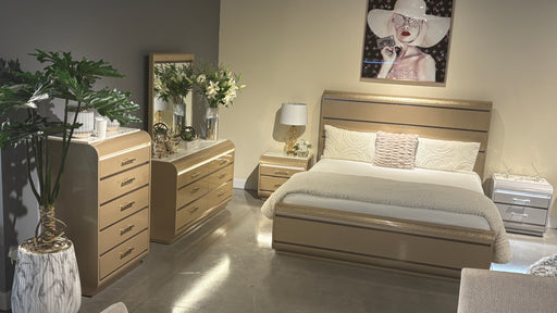GENESIS GOLD QUEEN BED WITH LED - Mattress & Furniture Super Center (Tampa, FL)