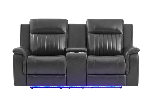 U8879 BLANCHE CHARCOAL PWR CON REC LS W/LED, GLOBAL SS & SUBWOOFER - Mattress & Furniture Super Center (Tampa, FL)