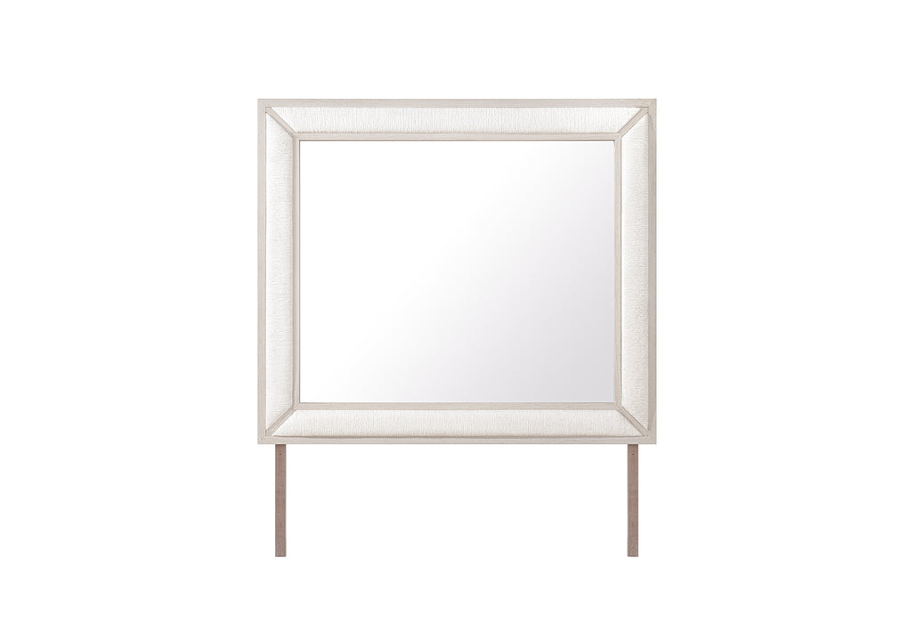 CLARA BEIGE UPHOLSTERED MIRROR