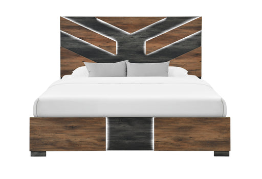 OPTIMUS BROWN/BLACK KING BED - Mattress & Furniture Super Center (Tampa, FL)