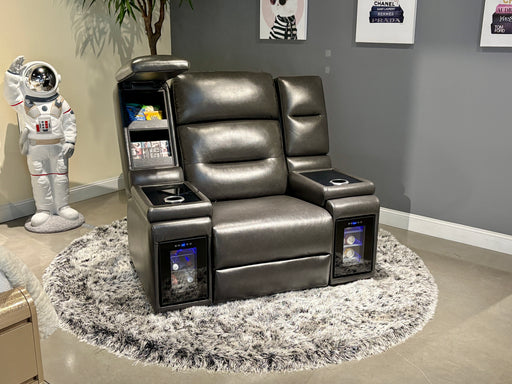 MVP BLANCHE BLACK POWER RECLINER WITH POWER HEADREST - Mattress & Furniture Super Center (Tampa, FL)
