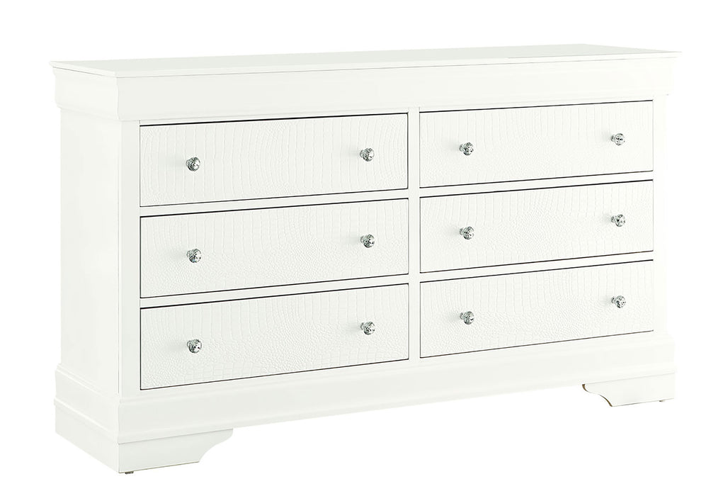 POMPEI METALLIC WHITE DRESSER