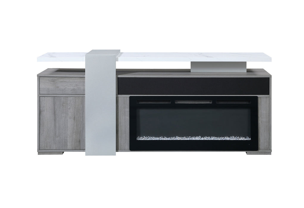 Zoro Grey 76" Entertainment Unit with Bluetooth Speaker