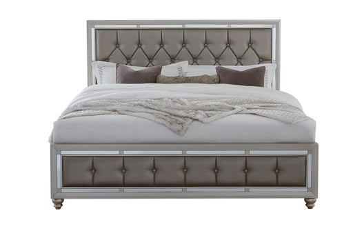 RILEY SILVER FULL BED, DRESSER, MIRROR AND NIGHSTAND - Mattress & Furniture Super Center (Tampa, FL)