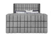 Isabella Grey Bed with LED, TV Lift, Speaker and Fireplace