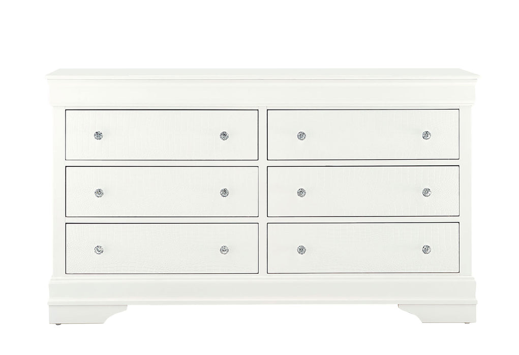 POMPEI METALLIC WHITE DRESSER