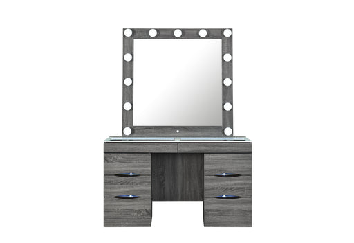 LEXI GREY VANITY WITH SPEAKER - Mattress & Furniture Super Center (Tampa, FL)