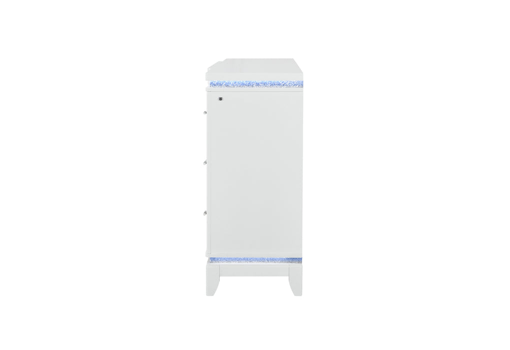 ALINA WHITE DRESSER WITH LED