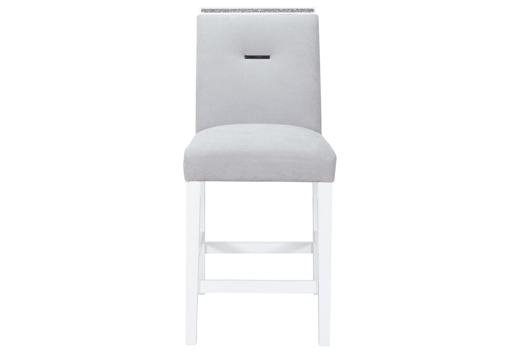 MONACO WHITE BAR TABLE + 8 MONACO BS-N - Mattress & Furniture Super Center (Tampa, FL)
