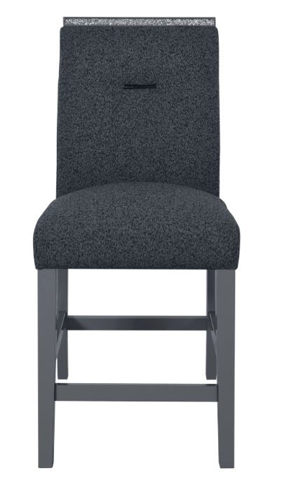 MONACO DARK GREY BAR STOOL KIT OF 2 - Mattress & Furniture Super Center (Tampa, FL)