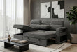 U2601 Dark Grey Reversible Sofa Bed with Drop Down Table and Speaker