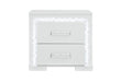 Naomi Silver Marble Nightstand with LED