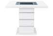 MONACO WHITE BAR TABLE + 8 MONACO BS-N - Mattress & Furniture Super Center (Tampa, FL)