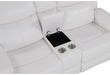 U6026 Blanche White Rec Sofa/Console Rec Loveseat with LED and Speaker