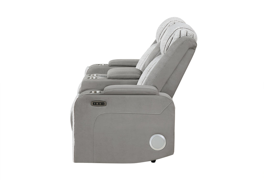 U8000 Pwr Console Rec Loveseat with PHR, LED and Speaker