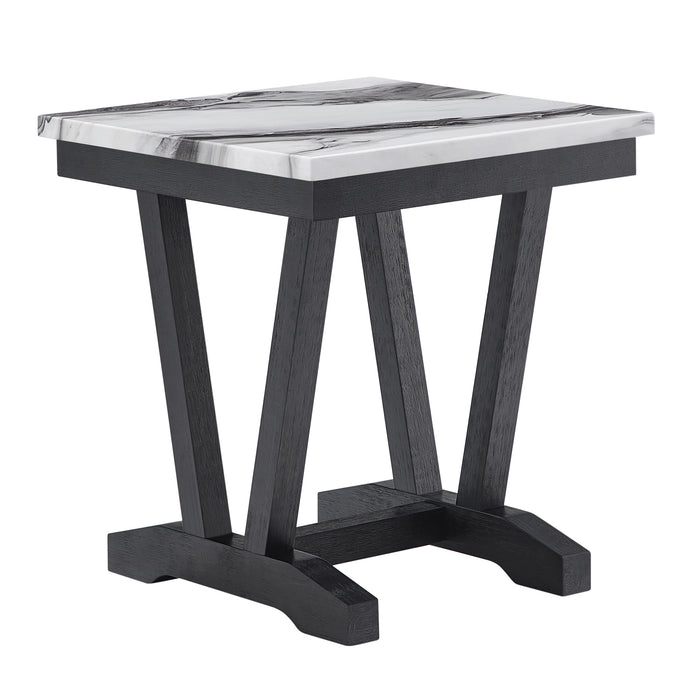 T1319 BLK/WHT END TABLE