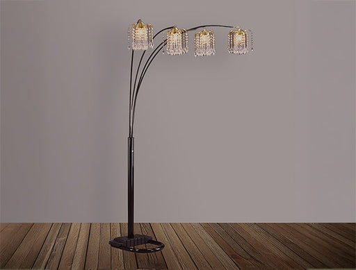 RAIN DROP ARC LAMP 84 H BLACK image