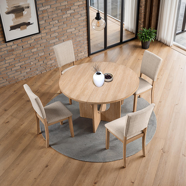 Oberto 5 Pc Round Dining Table Set - Mattress & Furniture Super Center (Tampa, FL)