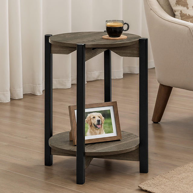 Hyde Round End Table - Mattress & Furniture Super Center (Tampa, FL)