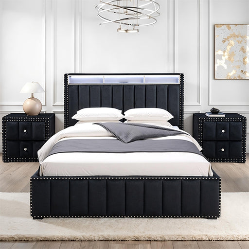 Farese Queen Bed w/ 2 Nightstands - Mattress & Furniture Super Center (Tampa, FL)