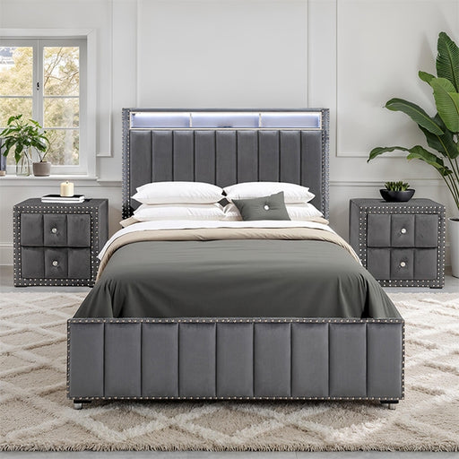 Farese Queen Bed w/ 2 Nightstands - Mattress & Furniture Super Center (Tampa, FL)