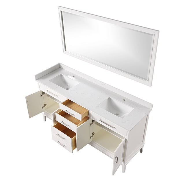 Almeria Vanity Set w/ Mirror - Mattress & Furniture Super Center (Tampa, FL)