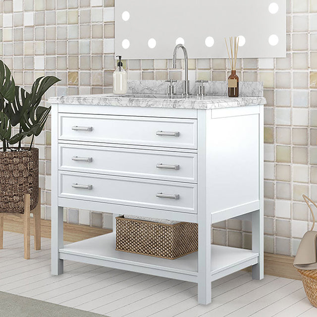 Reston Vanity with Top/ Sink - Mattress & Furniture Super Center (Tampa, FL)